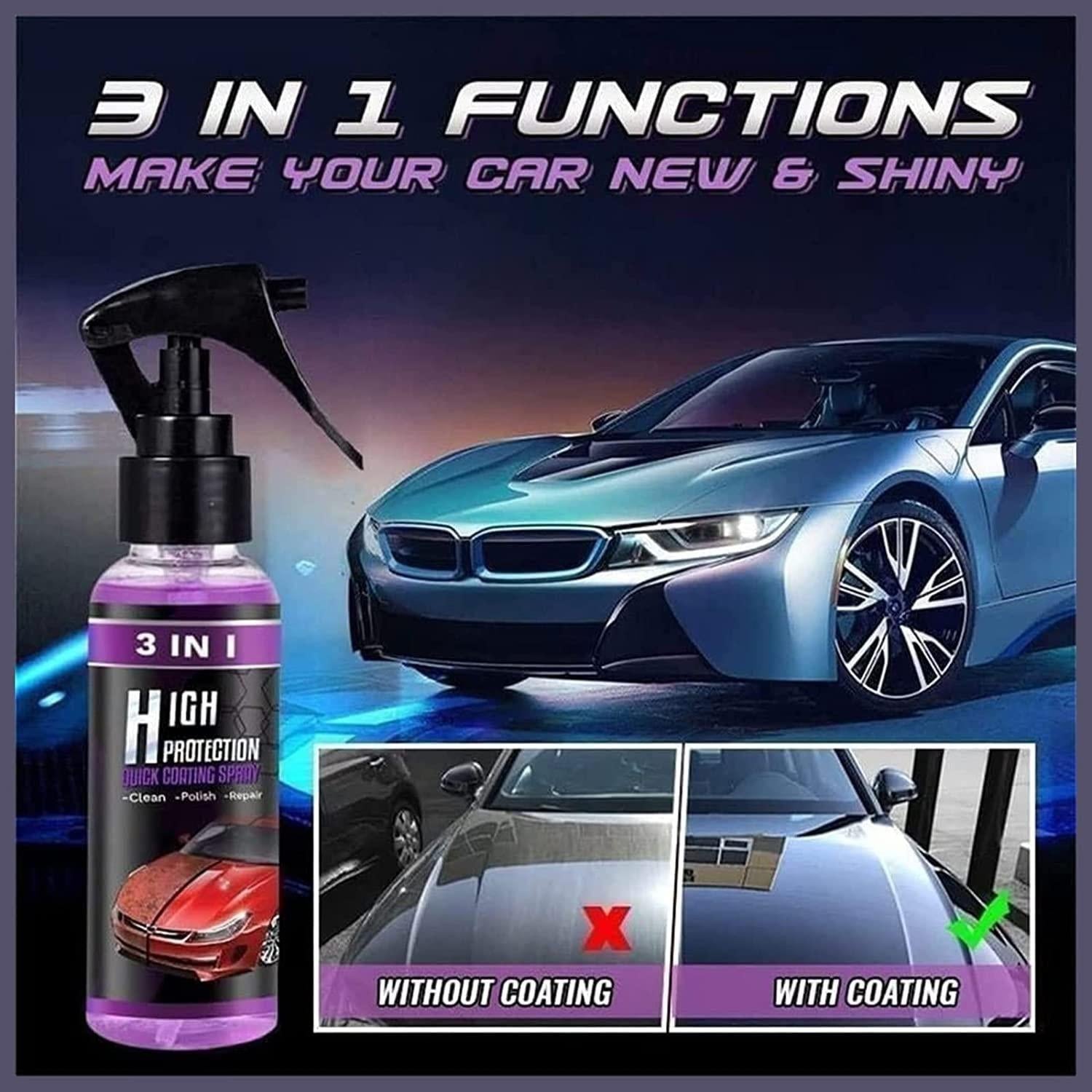 3 in 1 High Protection Car Ceramic Spray - Buy 1 Get 1 Free