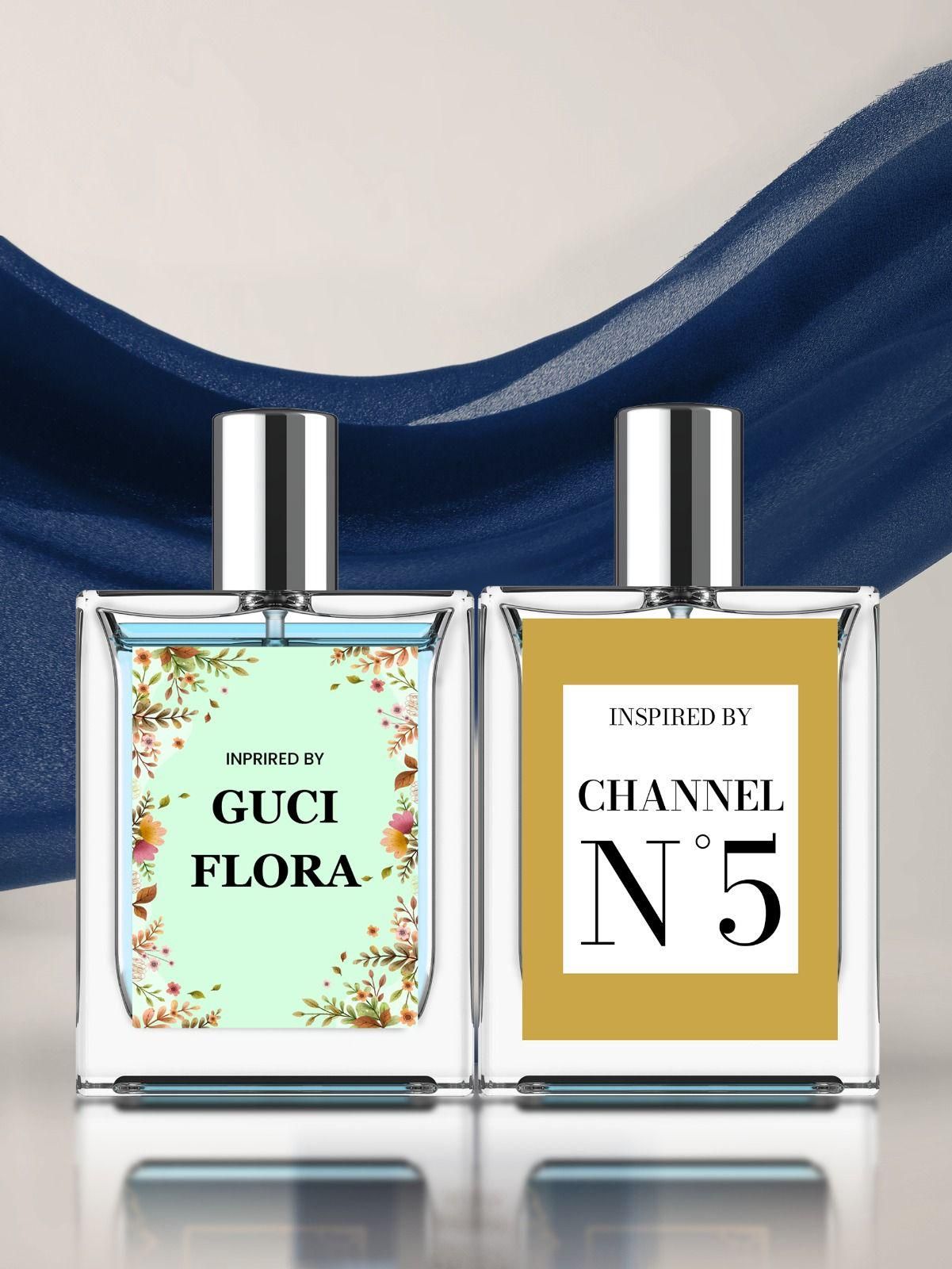 Inspired By Gucci Flora & Channel N5 Eau De Parfume 100ml Pack of 2